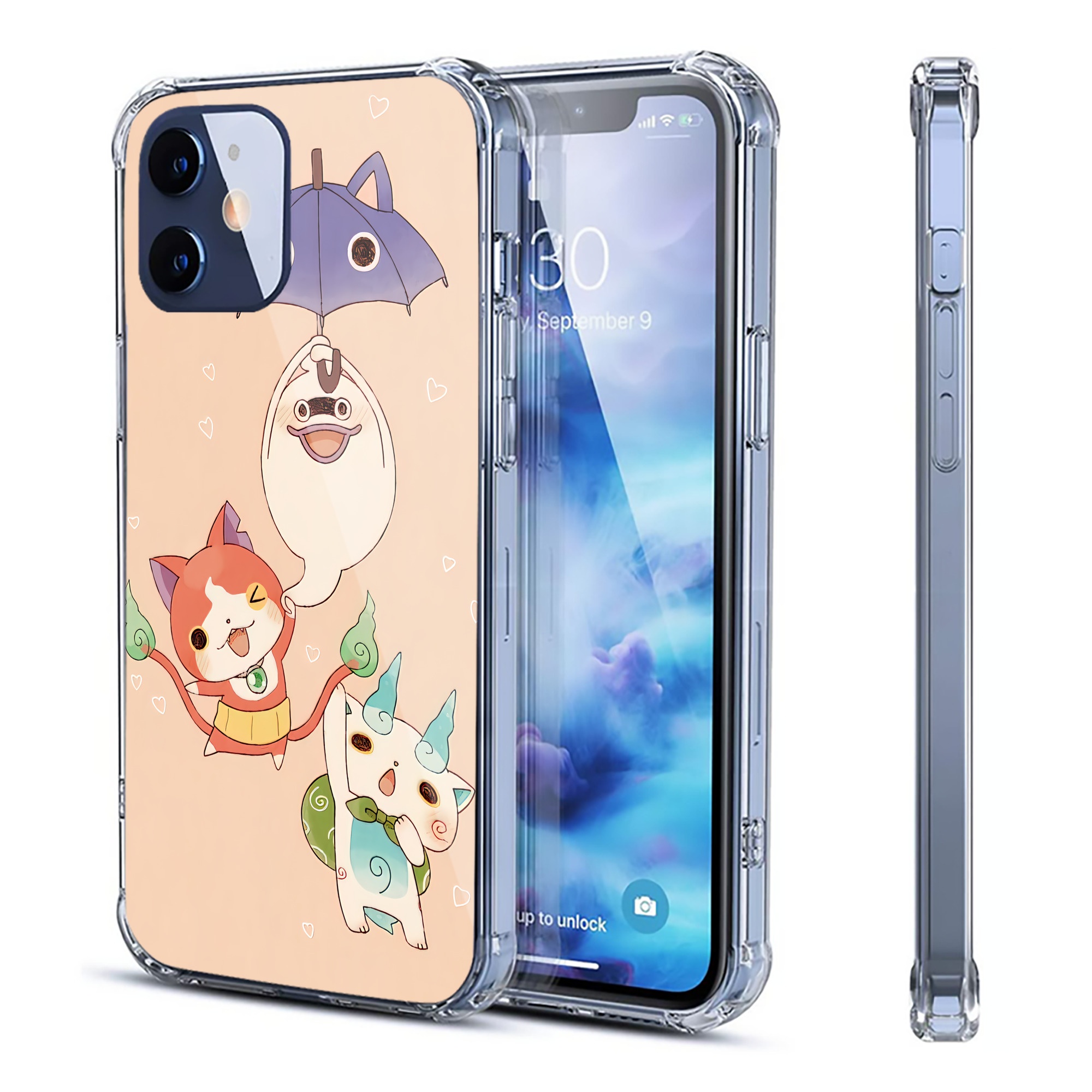 （画像用） 妖怪ウォッチ Yo-kai Watch 【iPhone 12シリーズ対応】透明スマホケース（クリアソフトケース）